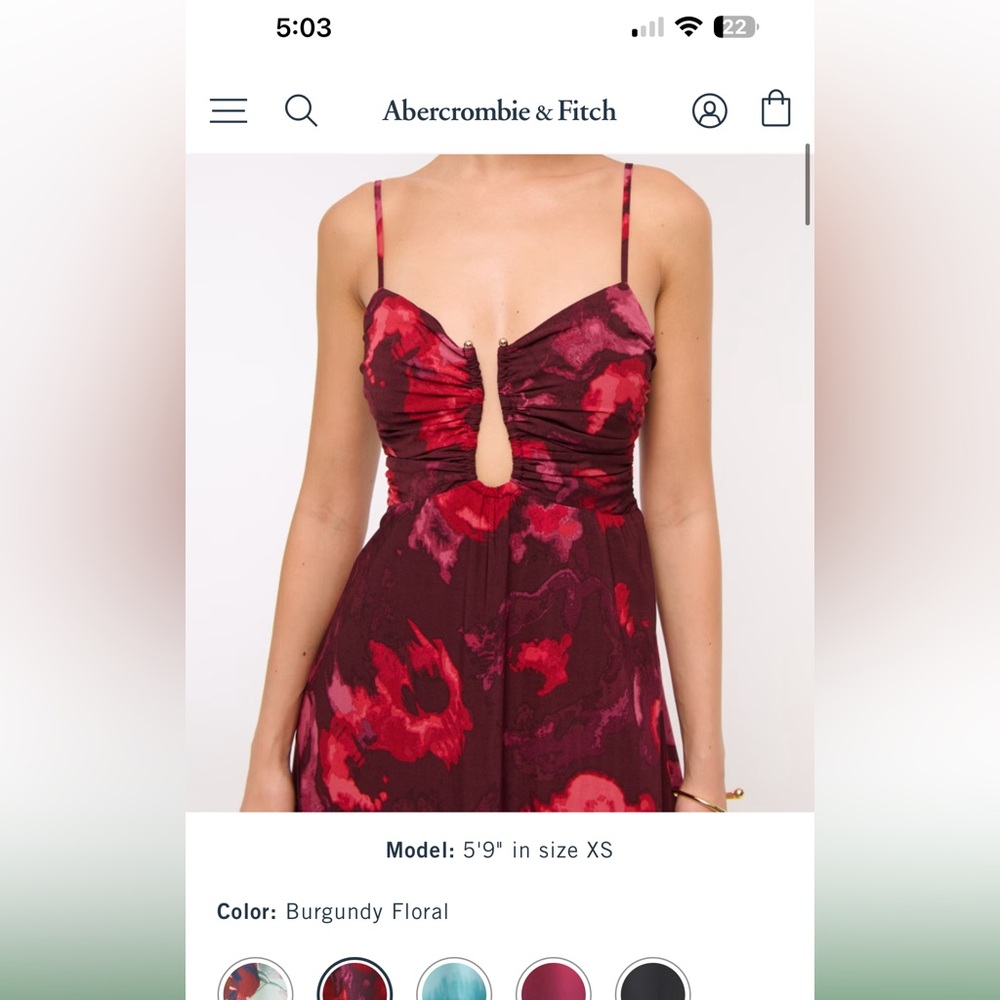 Abercrombie & Fitch bra-free hardware maxi dress